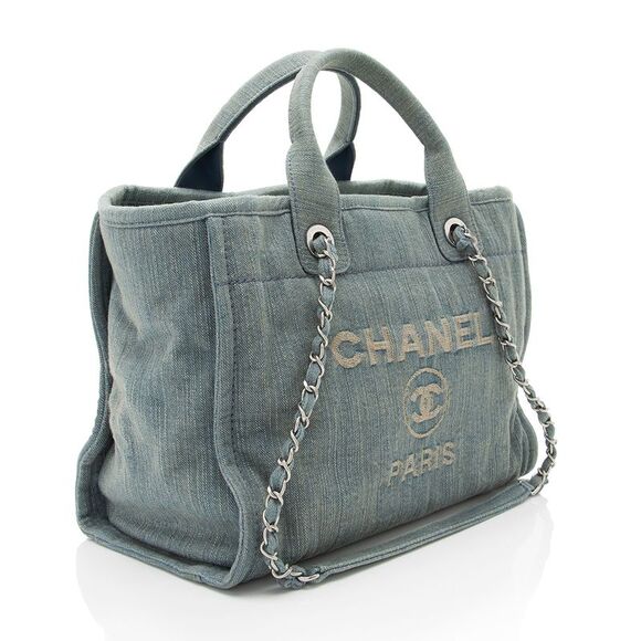 Chanel Denim Deauville Small Tote - Picture 2 of 13